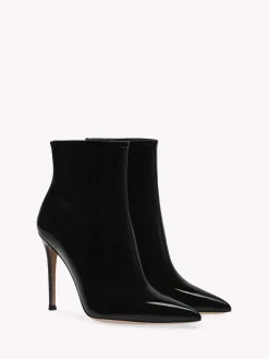 Booties-Gianvito Rossi AVRIL BOOTIE BLACK PATENT