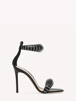 Sandals|Bijoux-Gianvito Rossi BIJOUX CRYSTAL BLACK LEATHER