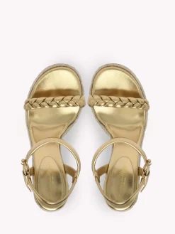 Sandals-Gianvito Rossi CRUZ WEDGE MEKONG GOLD