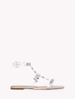 Flats|Sandals-Gianvito Rossi CRYSTAL CRASH 05 SILVER