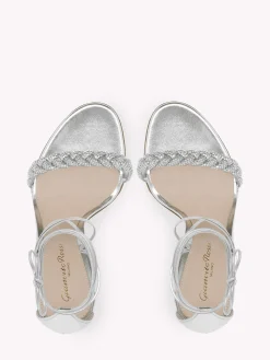 Sandals-Gianvito Rossi CRYSTAL LEOMI SILVER