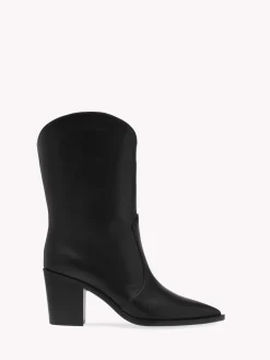 Booties-Gianvito Rossi DENVER BLACK LEATHER