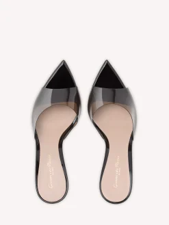 Mules|Plexi-Gianvito Rossi ELLE 85 BLACK
