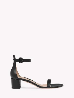 Sandals-Gianvito Rossi GAETA 45 BLACK LEATHER