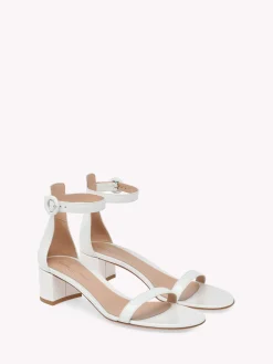 Sandals-Gianvito Rossi GAETA 45 WHITE LEATHER