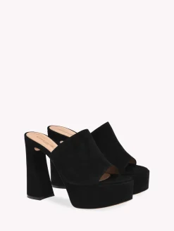 Mules-Gianvito Rossi HOLLY MULE BLACK SUEDE