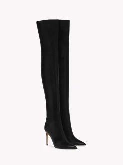 Boots-Gianvito Rossi JOY CUISSARD BLACK LEATHER
