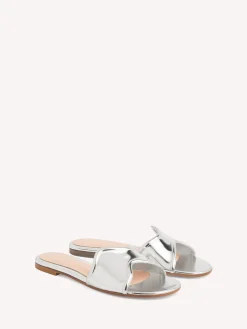 Flats-Gianvito Rossi LUCREZIA MULE 05 SILVER
