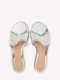 Flats-Gianvito Rossi LUCREZIA MULE 05 SILVER
