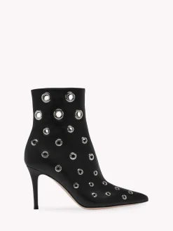 Booties-Gianvito Rossi LYDIA BOOTIE 85 BLACK LEATHER
