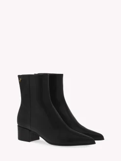 Booties-Gianvito Rossi LYELL 45 BLACK LEATHER