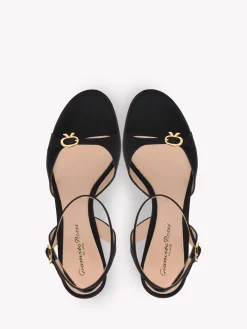 Sandals-Gianvito Rossi MADDY PLATFORM BLACK SATIN