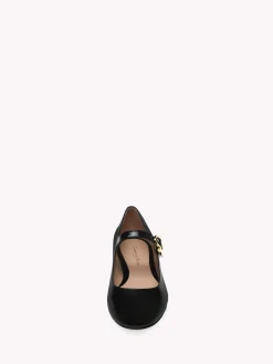 Flats-Gianvito Rossi MARY RIBBON 05 BLACK PATENT