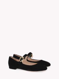 Flats-Gianvito Rossi MARY RIBBON 05 BLACK