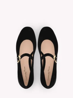 Flats-Gianvito Rossi MARY RIBBON 05 BLACK