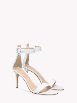 Sandals-Gianvito Rossi PORTOFINO 85 WHITE LEATHER