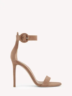 Sandals|Signatures-Gianvito Rossi PORTOFINO 105 PRALINE PINK SUEDE
