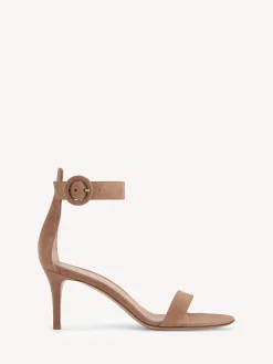 Sandals-Gianvito Rossi PORTOFINO 70 PRALINE PINK SUEDE
