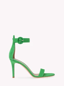 Sandals-Gianvito Rossi PORTOFINO 85 GREEN SUEDE