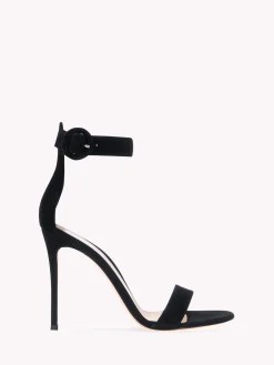 Sandals|Signatures-Gianvito Rossi PORTOFINO 105 BLACK SUEDE