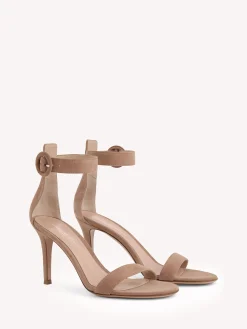 Sandals-Gianvito Rossi PORTOFINO 85 PRALINE PINK SUEDE