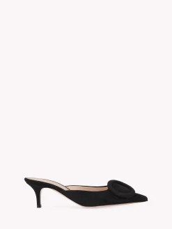 Mules-Gianvito Rossi PORTOFINO MULE 55 BLACK SUEDE