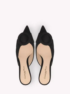 Mules-Gianvito Rossi PORTOFINO MULE 55 BLACK SUEDE
