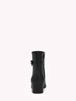 Booties|Ribbon-Gianvito Rossi RIBBON BOOTIE BLACK LEATHER