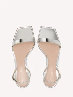 Sandals-Gianvito Rossi RIBBON KITTEN SILVER