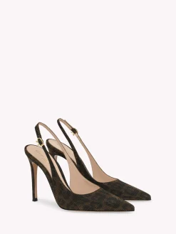 Pumps-Gianvito Rossi RIBBON SLING 105 BROWN