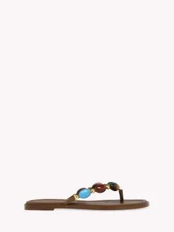Flats-Gianvito Rossi SHANTI THONG 05 BROWN