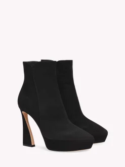 Booties-Gianvito Rossi VERTIGO BOOTIE BLACK SUEDE