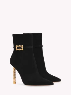 Booties-Gianvito Rossi WONDER BOOTIE BLACK SUEDE